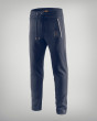 Dark blue sports pants with contrasting elements
