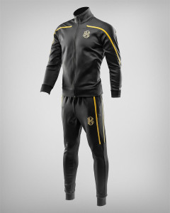 Черен спортен екип H8S с ленти