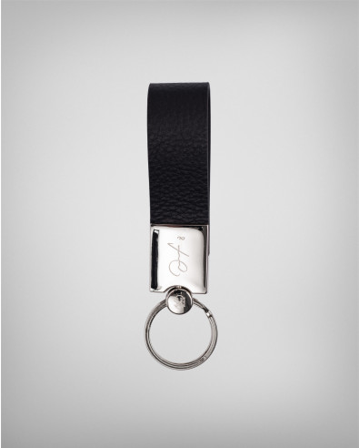 Key holder in black 100% genuine leather