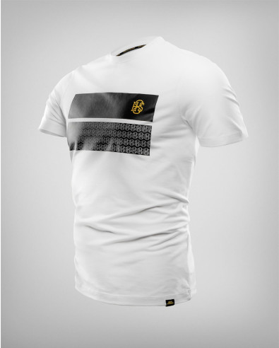 БЯЛА ТЕНИСКА С H8S ЛЕНТИ