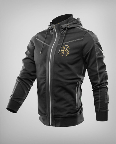 Черен суитшърт от високотехнологичен плат