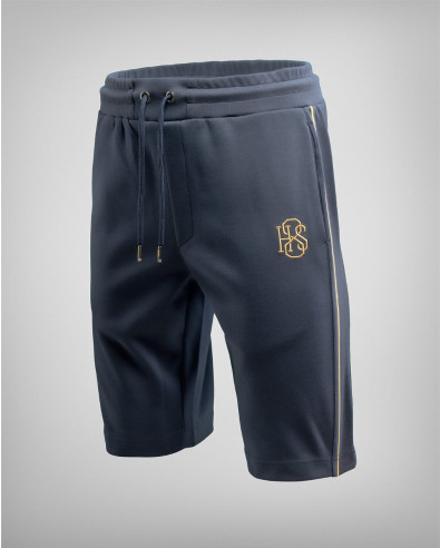 BERMUDA AZUL MARINO TIRA DORADA Y ESTAMPADO H8S