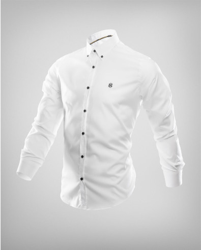 Вталена риза H8S в бяло