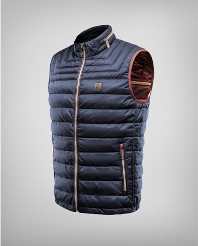 DARK BLUE QUILTED VEST WITH H8S BADGE