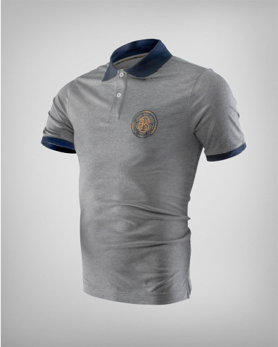 Polo H8S con cuello de contraste en gris