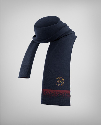 Bufanda de punto en azul oscuro