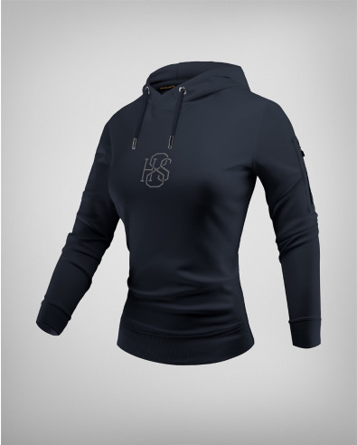 Sudadera con capucha para mujer, modelo 241529 en azul oscuro