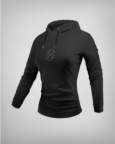 Sudadera con capucha para mujer, modelo 241529 en negro