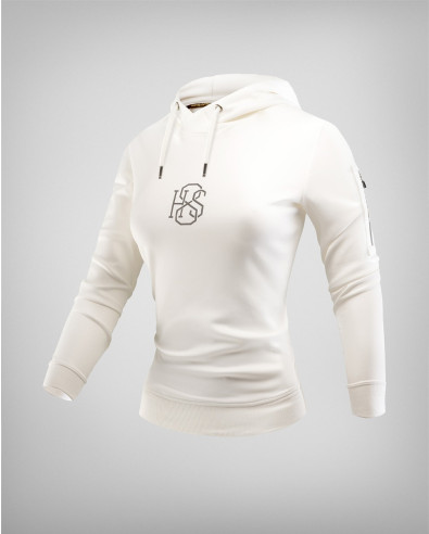 Sudadera con capucha para mujer, modelo 241529 en blanco
