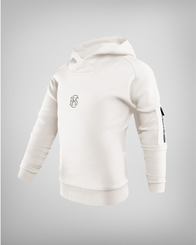 Sudadera con capucha para niños, modelo 241529 en blanco