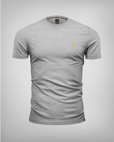 CAMISETA BIE GRIS CON BORDADO Y LOGOTIPO