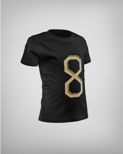 ЗЛАТНА ОСМИЦА - ДЕТСКА черна памучна тениска