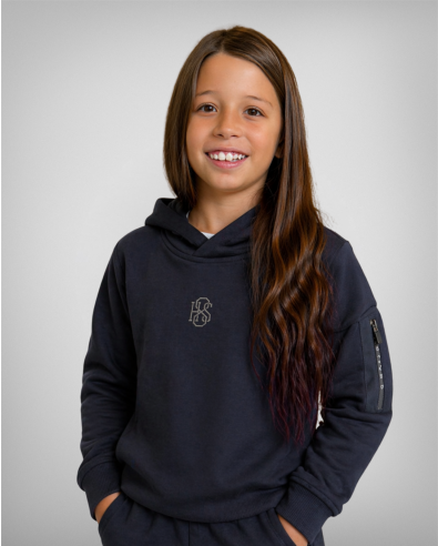 Sudadera con capucha para niños, modelo 241529 en azul oscuro
