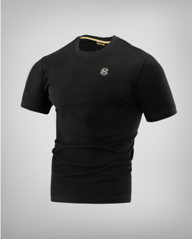 Черна тениска със златно лого