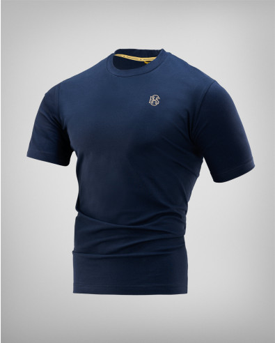 Тъмносиня тениска със златно лого