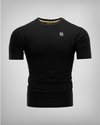 Черна тениска със златно лого