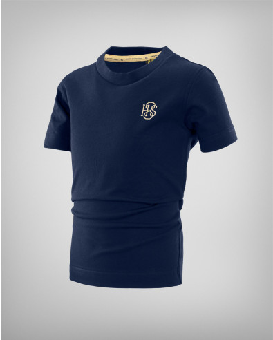 Детска тъмносиня тениска със златно лого