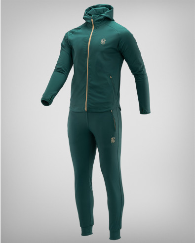 Спортен екип в зелено с качулка