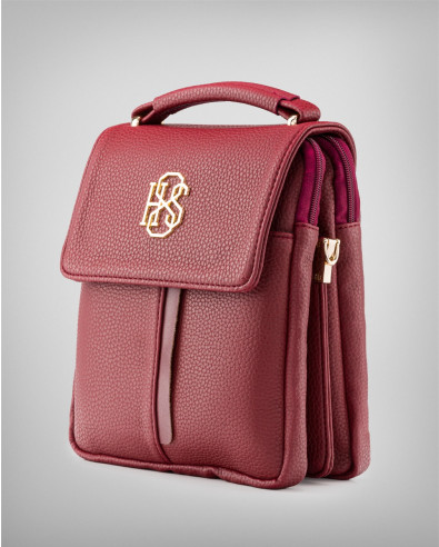 Bolso bandolera en color burdeos