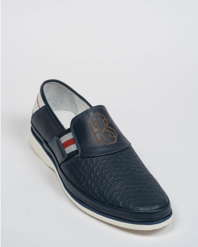 Mocasines H8S estampados azul oscuro