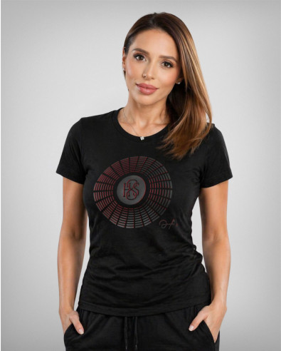Women's black T-shirt Hristo Stoichkov
