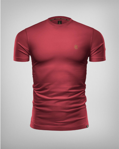 CAMISETA BIE BURDEOS CON BORDADO Y LOGOTIPO