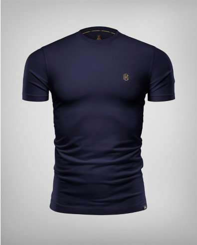 CAMISETA BIE AZUL CON BORDADO Y LOGOTIPO