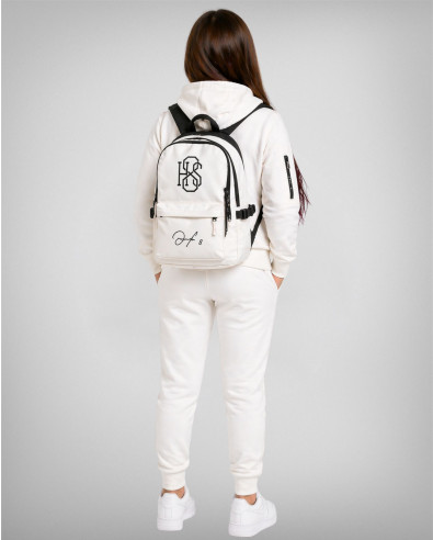 H8S Backpack IN WHITE AND BLACK