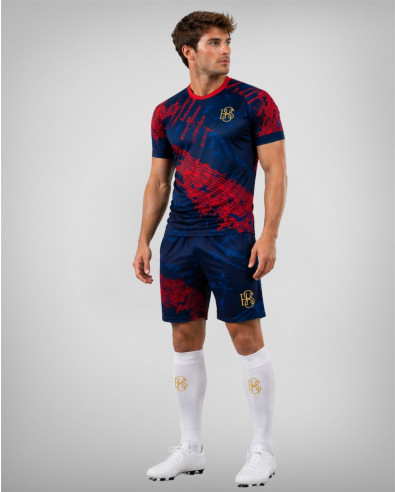 Спортен комплект в тъмносиньо и бордо