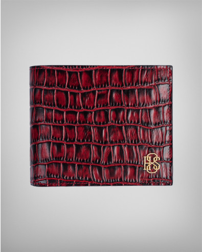 LUXURY WALLET IN BORDEAUX MADE OF 100% GENUINE LEATHER