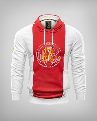 RED AND WHITE HOODIE H8S GOLDEN TRIUMPHS