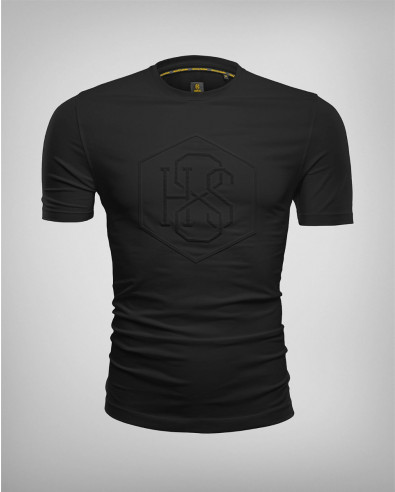 BLACK T-SHIRT WITH EFFECTIVE H8S LOGO
