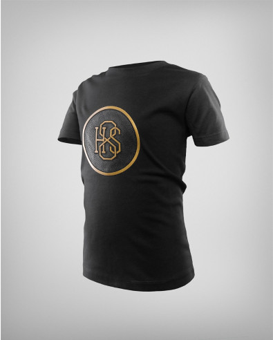 Kids's T-shirt with embossed logo in black