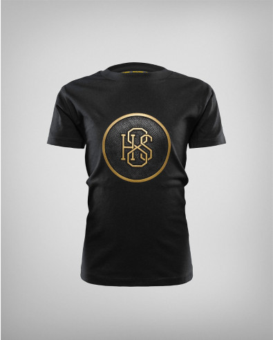 Kids's T-shirt with embossed logo in black