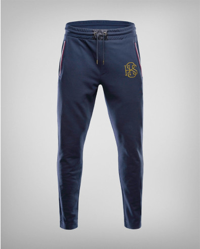 SPORT PANTS IN DARK BLUE WITH TRICOLOR EDGING AT THE POCKETS