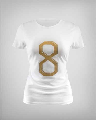 GOLDEN EIGHT – women's white cotton T-shirt