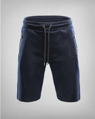Dark Blue tech fabric bermuda shorts H8S