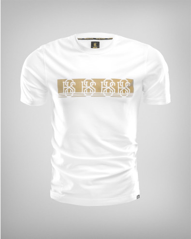 White t-shirt with embossed print