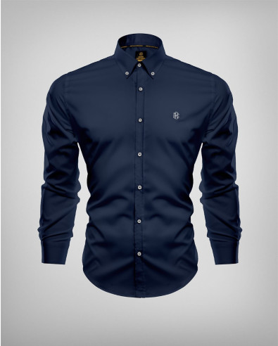 Slim Fit Shirt H8S in Dark Blue