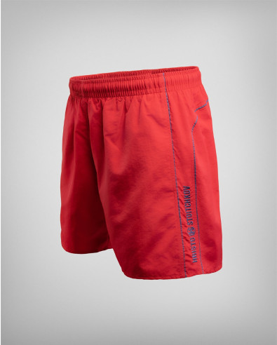 MEN'S SWIM SHORT IN RED WITH STRIPS