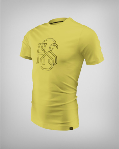 Dark yellow t-shirt with contrasting H8S logo