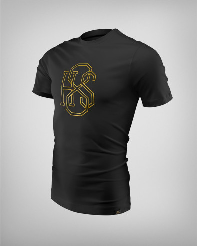 Black t-shirt with contrasting H8S logo