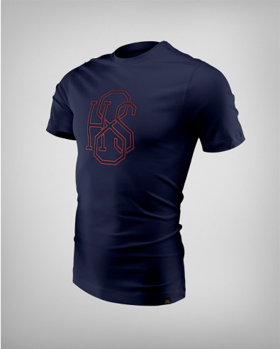 Dark blue t-shirt with contrasting H8S logo