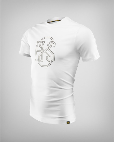 White t-shirt with contrasting H8S logo
