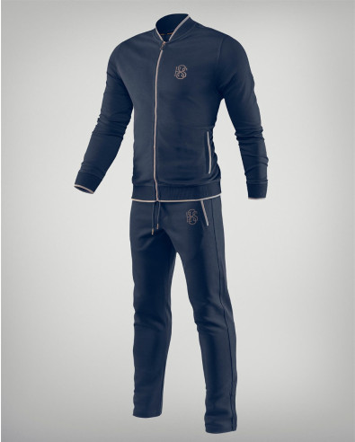 DARK BLUE SPORTS SUIT WITH CONTRAST ELEMENTS
