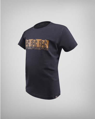 Camiseta azul oscuro infantil de beats con estampado en relieve
