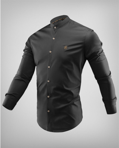 Модел 244925 Черна риза Slim Fit