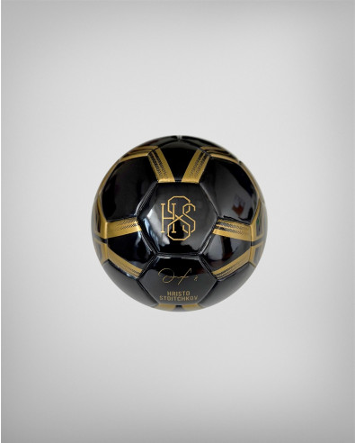 Мини футболна топка в черно и златно