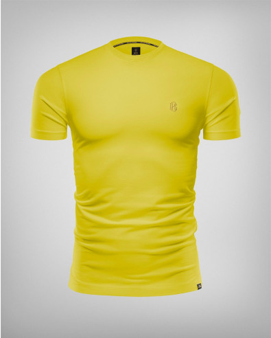 Yelow T-shirt with Embroidery and Logo