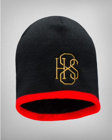WINTER SPORT HAT IN BLACK AND RED